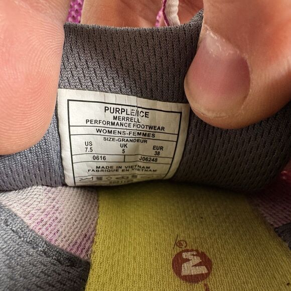 S Merrell Road Glove Dash 3 Women’s Size 7.5 Purple Ice Trail Running Shoes Used - Picture 8 of 8